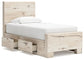 Lawroy Twin Panel Bed with Mirrored Dresser Benchcraft®