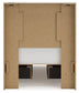 Lawroy Twin Panel Bed with Mirrored Dresser Benchcraft®