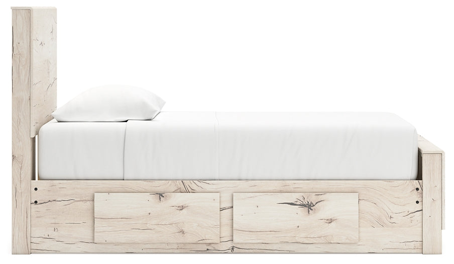 Lawroy Twin Panel Bed with Mirrored Dresser Benchcraft®