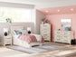 Lawroy Twin Panel Bed with Mirrored Dresser Benchcraft®