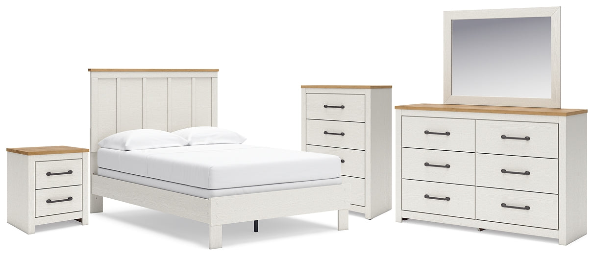 Linnocreek Full Panel Bed with Mirrored Dresser, Chest and Nightstand Benchcraft®