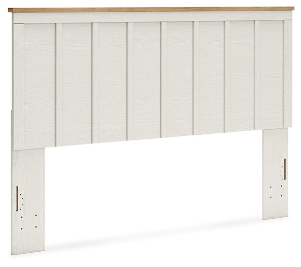 Linnocreek King Panel Headboard with Mirrored Dresser and Chest Benchcraft®