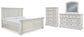 Robbinsdale Queen Panel Bed with Mirrored Dresser and Chest Signature Design by Ashley®