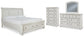 Robbinsdale Queen Sleigh Bed with Storage with Mirrored Dresser and Chest Signature Design by Ashley®