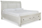Robbinsdale King Sleigh Bed with Storage with Mirrored Dresser, Chest and Nightstand Signature Design by Ashley®