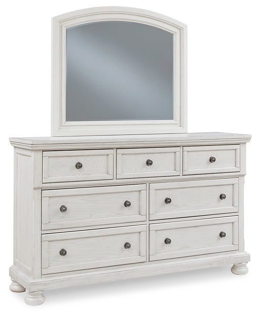 Robbinsdale King Sleigh Bed with Storage with Mirrored Dresser, Chest and 2 Nightstands Signature Design by Ashley®