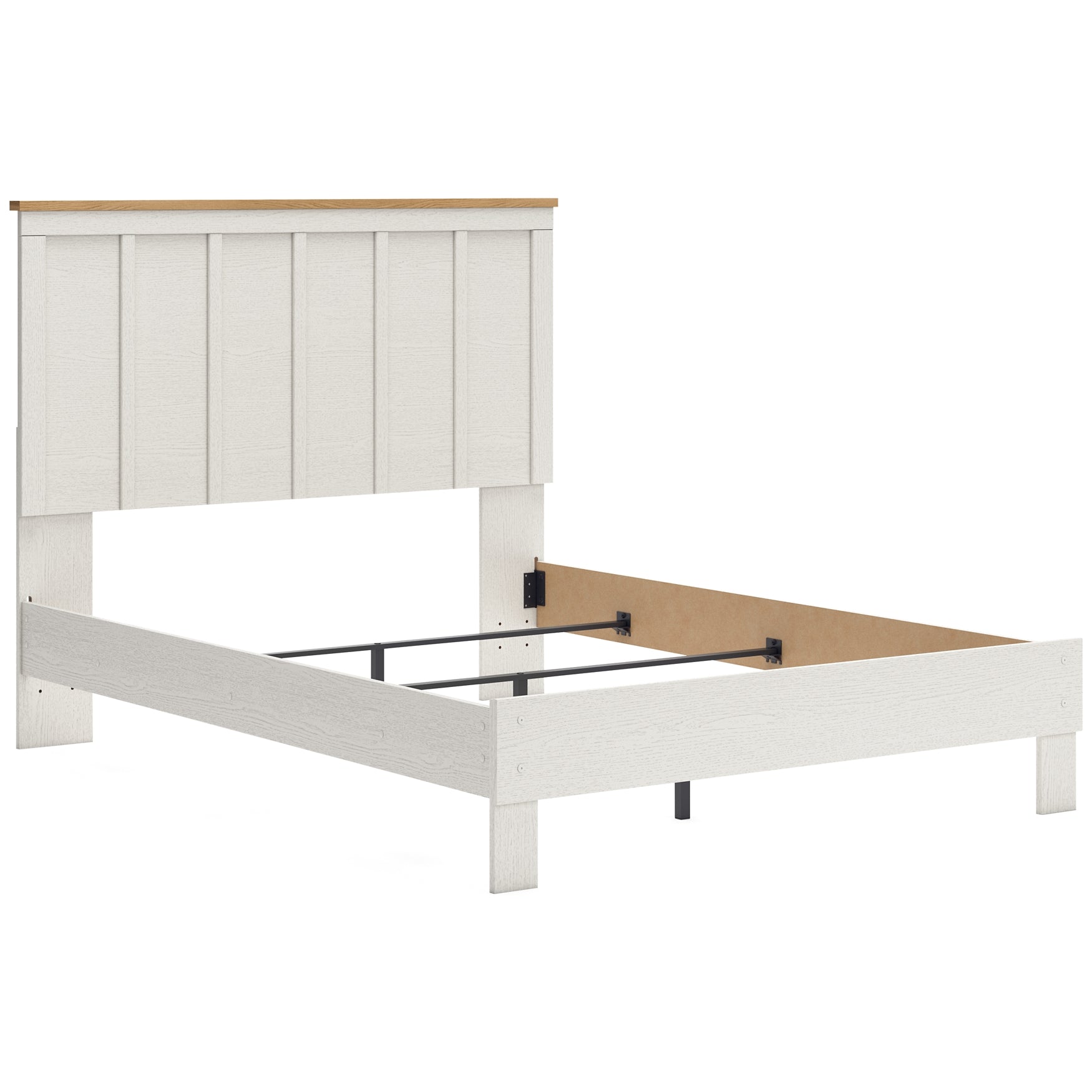 Linnocreek Queen Panel Bed with Mirrored Dresser and Chest Benchcraft®