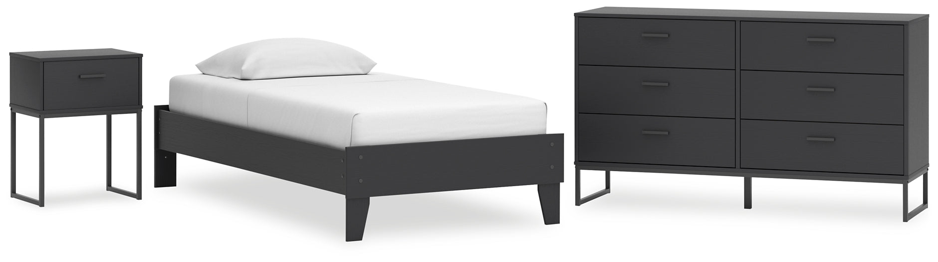 Socalle Twin Platform Bed with Dresser and Nightstand Signature Design by Ashley®