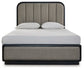 Rowanbeck Queen Upholstered Panel Bed with Mirrored Dresser, Chest and Nightstand Signature Design by Ashley®