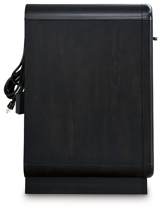 Rowanbeck Queen Upholstered Panel Bed with Mirrored Dresser, Chest and Nightstand Signature Design by Ashley®