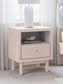 Wistenpine Twin Upholstered Panel Headboard with Nightstand Signature Design by Ashley®
