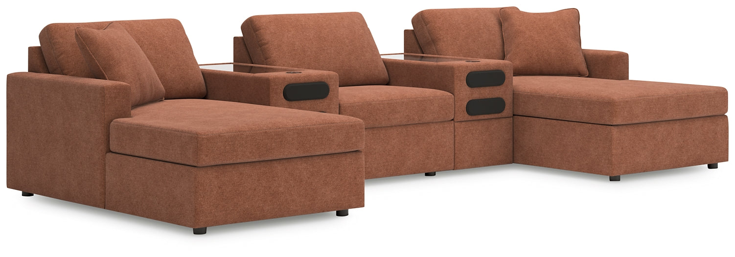 Modmax 5-Piece Double Chaise with Audio Consoles Signature Design by Ashley®