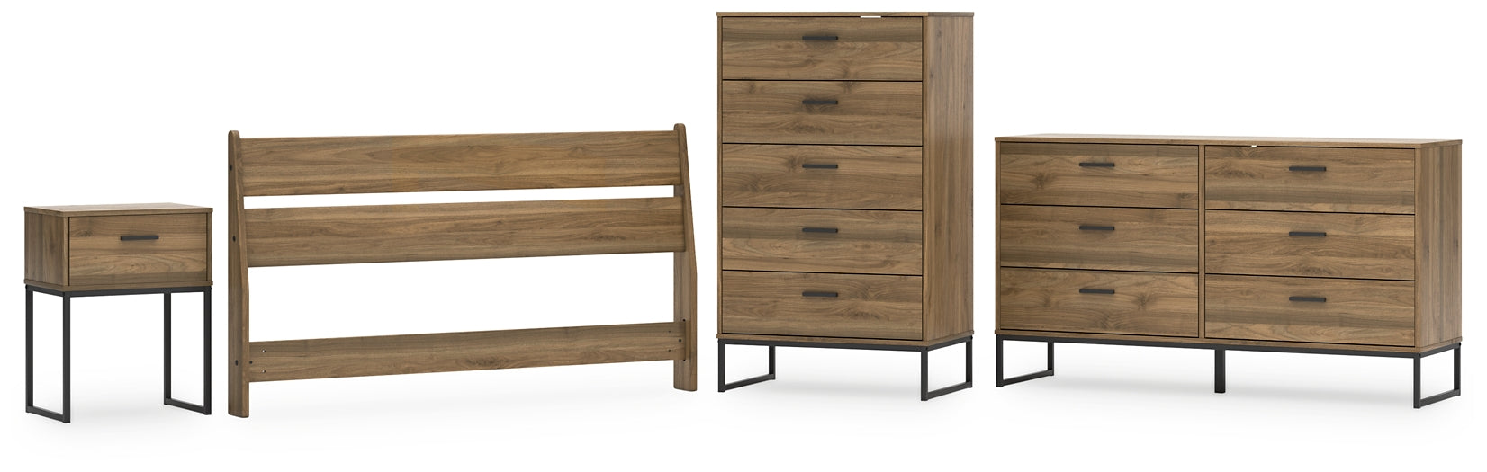 Deanlow Queen Panel Headboard with Dresser, Chest and Nightstand Signature Design by Ashley®