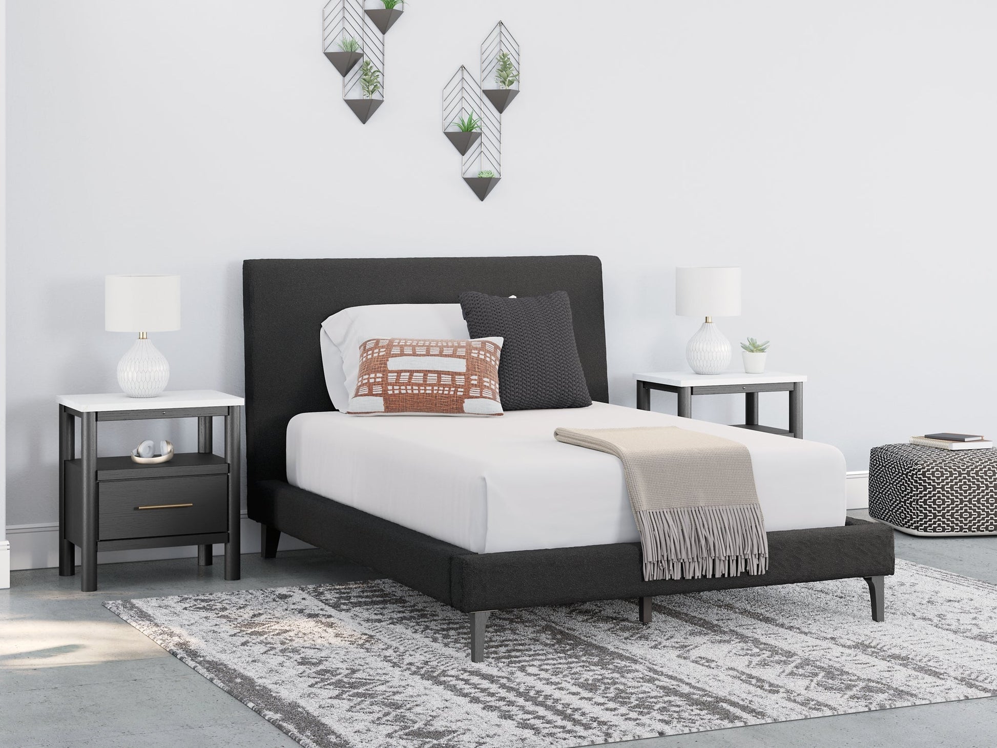 Cadmori Full Upholstered Bed with Mirrored Dresser, Chest and Nightstand Signature Design by Ashley®