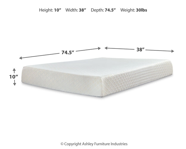 10 Inch Chime Memory Foam  Mattress Sierra Sleep® by Ashley