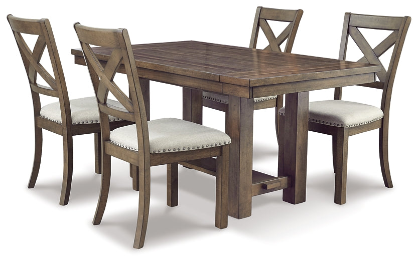 Moriville Dining Table and 4 Chairs Signature Design by Ashley®