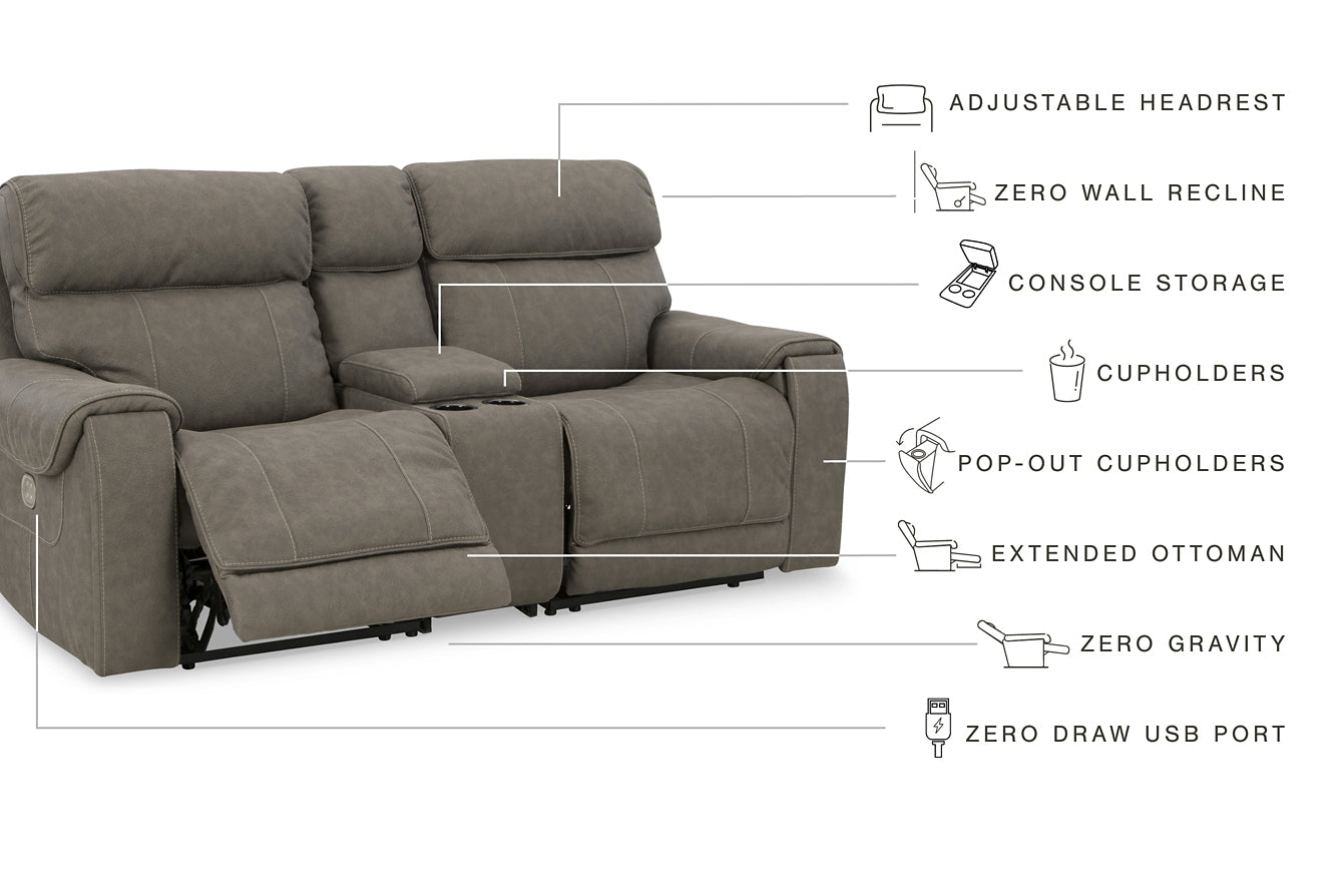 Starbot 3-Piece Power Reclining Sectional Loveseat with Console Signature Design by Ashley®