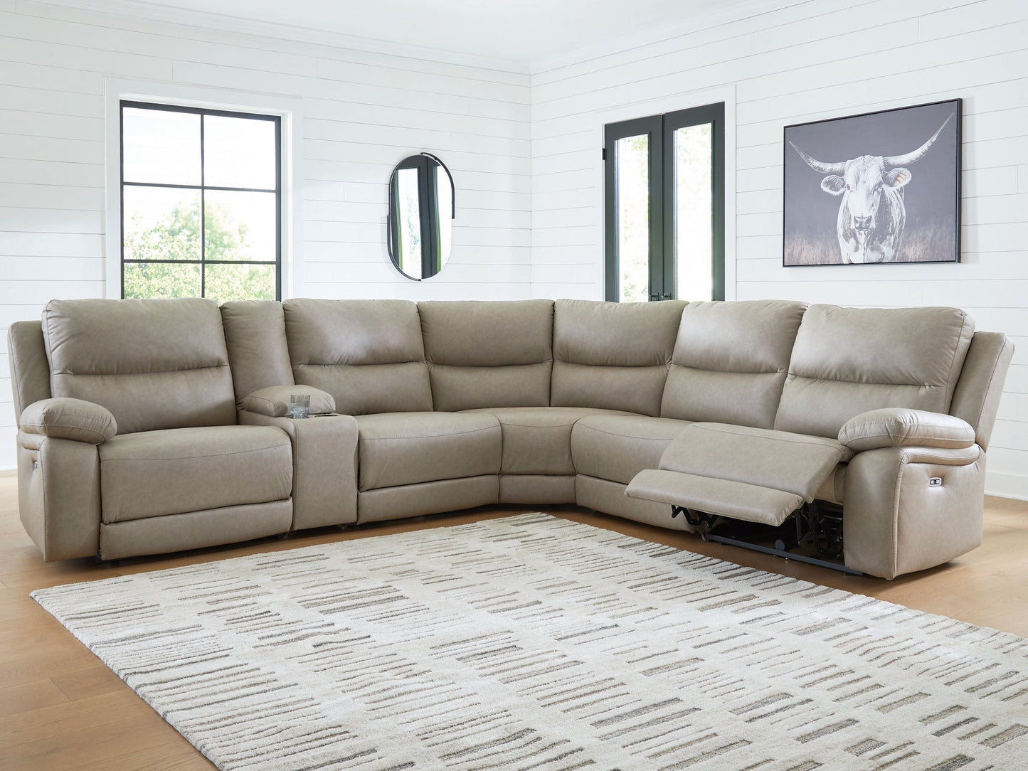 Narwhal Place 6-Piece Reclining Sectional with Storage Console Signature Design by Ashley®