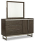 Arkenton Queen Panel Bed with Mirrored Dresser and 2 Nightstands Ashley®