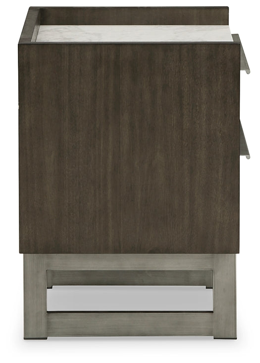 Arkenton Queen Panel Bed with Mirrored Dresser and 2 Nightstands Ashley®
