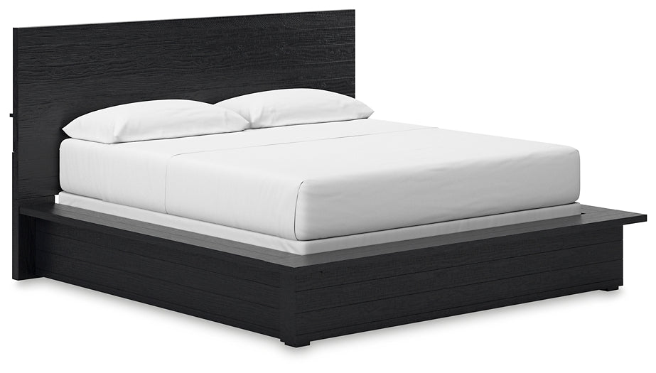 Londer California King Panel Bed with Mirrored Dresser and Chest Millennium® by Ashley