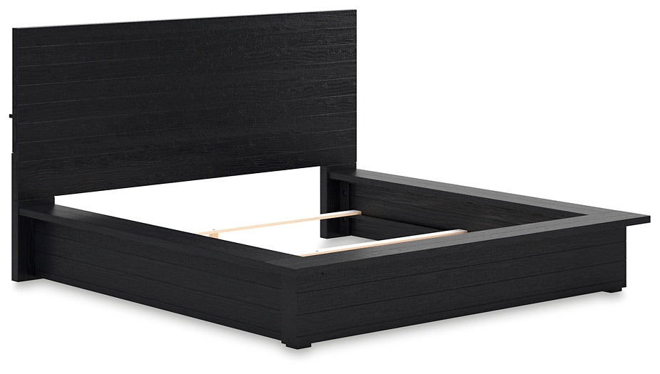 Londer California King Panel Bed with Mirrored Dresser and Chest Millennium® by Ashley