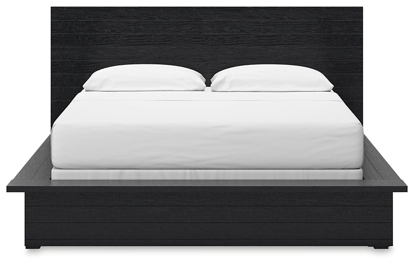 Londer California King Panel Bed with Mirrored Dresser and Chest Millennium® by Ashley