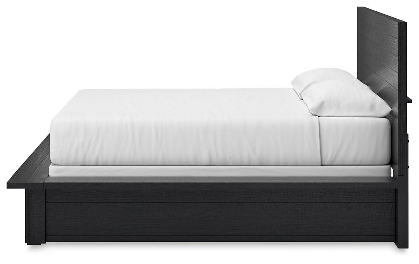 Londer California King Panel Bed with Mirrored Dresser and Chest Millennium® by Ashley