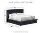 Londer California King Panel Bed with Mirrored Dresser and Chest Millennium® by Ashley