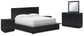 Londer California King Panel Bed with Mirrored Dresser and 2 Nightstands Millennium® by Ashley