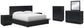 Londer King Panel Bed with Mirrored Dresser, Chest and 2 Nightstands Millennium® by Ashley