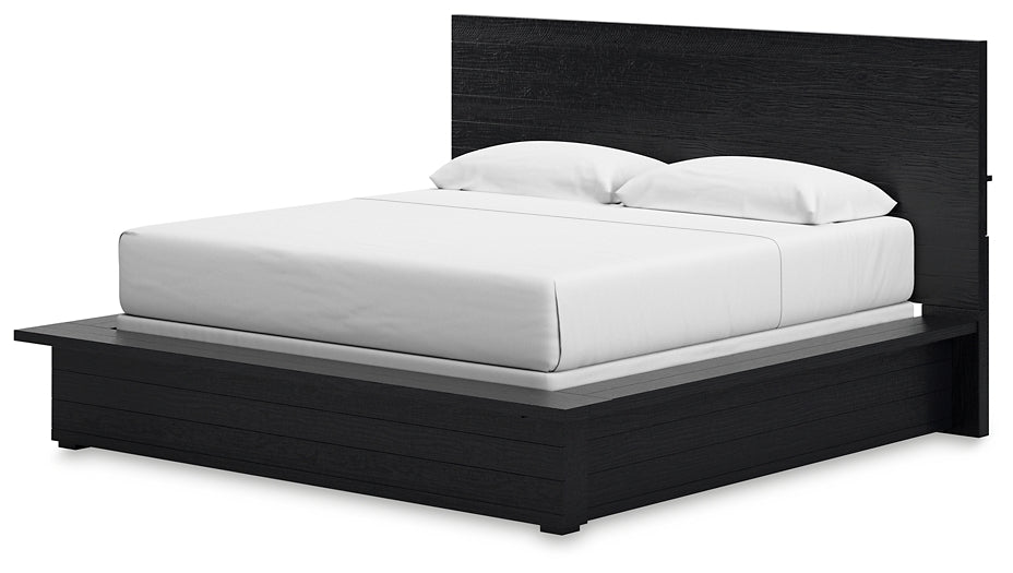 Londer King Panel Bed with Mirrored Dresser, Chest and 2 Nightstands Millennium® by Ashley