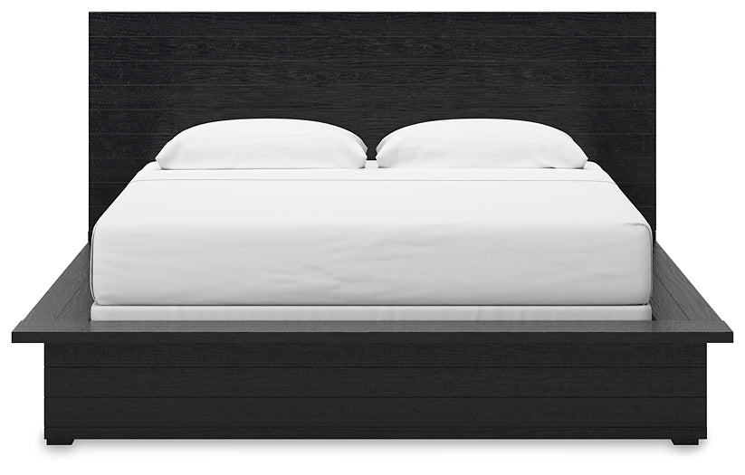 Londer King Panel Bed with Mirrored Dresser and 2 Nightstands Millennium® by Ashley