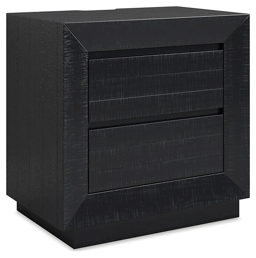 Londer King Panel Bed with Mirrored Dresser and 2 Nightstands Millennium® by Ashley
