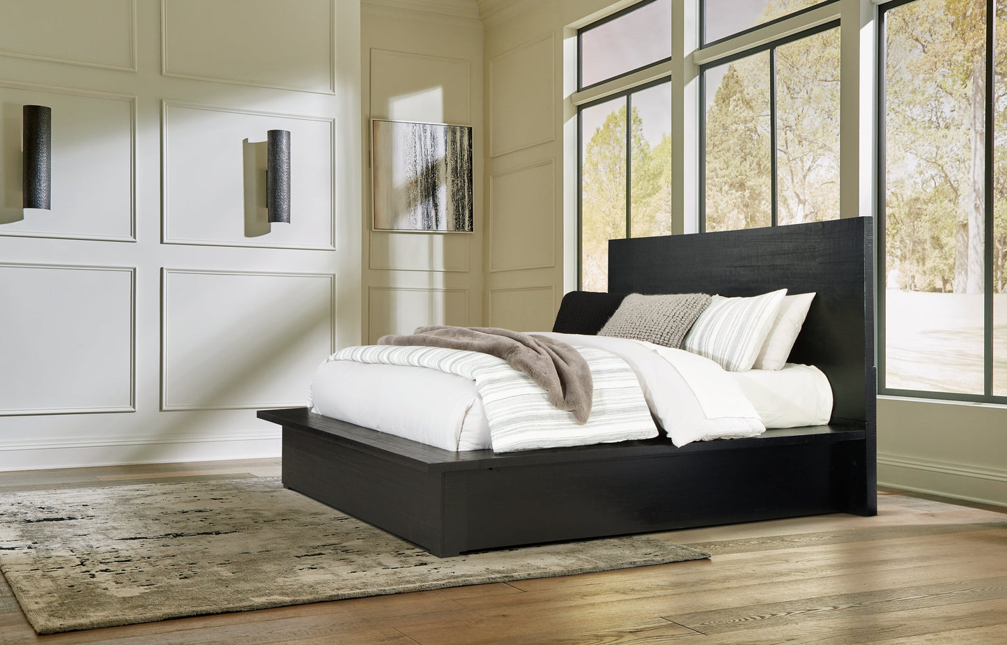 Londer Queen Panel Bed with Mirrored Dresser, Chest and Nightstand Millennium® by Ashley