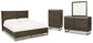 Arkenton California King Panel Bed with Mirrored Dresser and Chest Ashley®