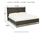 Arkenton California King Panel Bed with Mirrored Dresser Ashley®