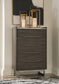 Arkenton California King Panel Bed with Mirrored Dresser and Chest Ashley®