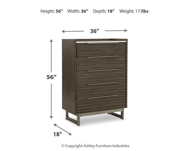 Arkenton California King Panel Bed with Mirrored Dresser and Chest Ashley®