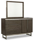 Arkenton Queen Panel Bed with Mirrored Dresser Ashley®