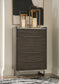 Arkenton California King Panel Bed with Mirrored Dresser, Chest and Nightstand Ashley®