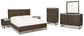 Arkenton California King Panel Bed with Mirrored Dresser, Chest and 2 Nightstands Ashley®