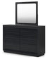 Londer Queen Panel Bed with Mirrored Dresser, Chest and 2 Nightstands Millennium® by Ashley