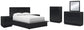 Londer Queen Panel Bed with Mirrored Dresser, Chest and 2 Nightstands Millennium® by Ashley
