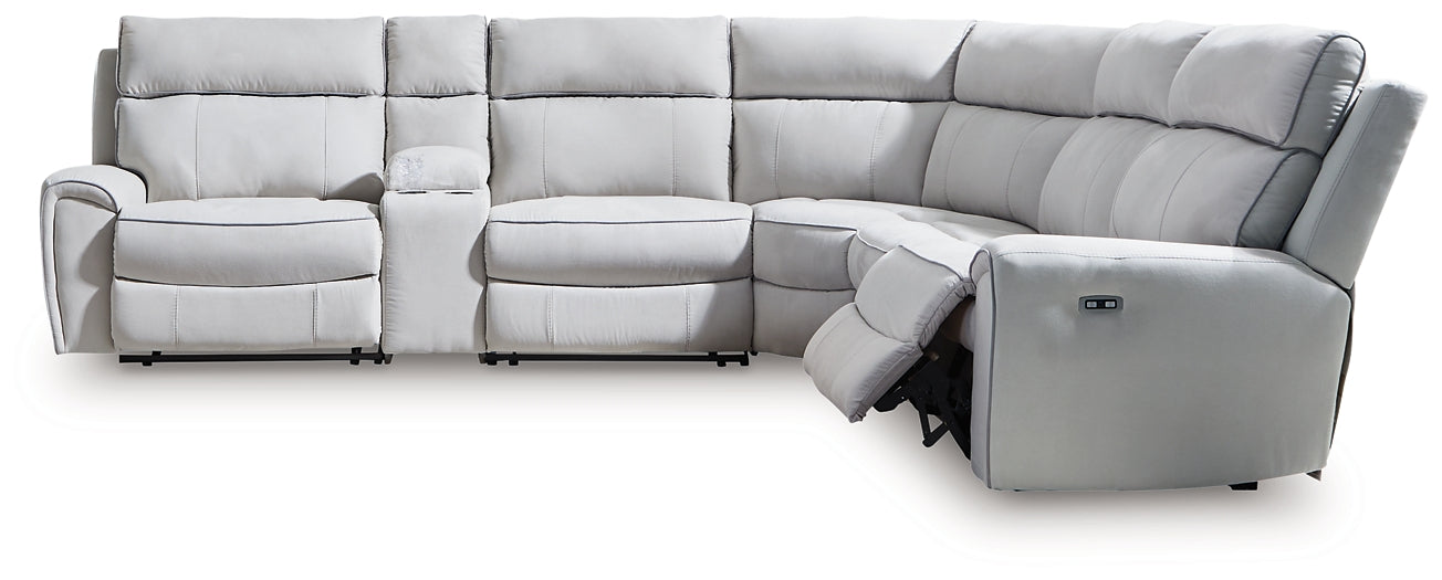 Social Pointe 6-Piece Reclining Sectional with Storage Console Signature Design by Ashley®