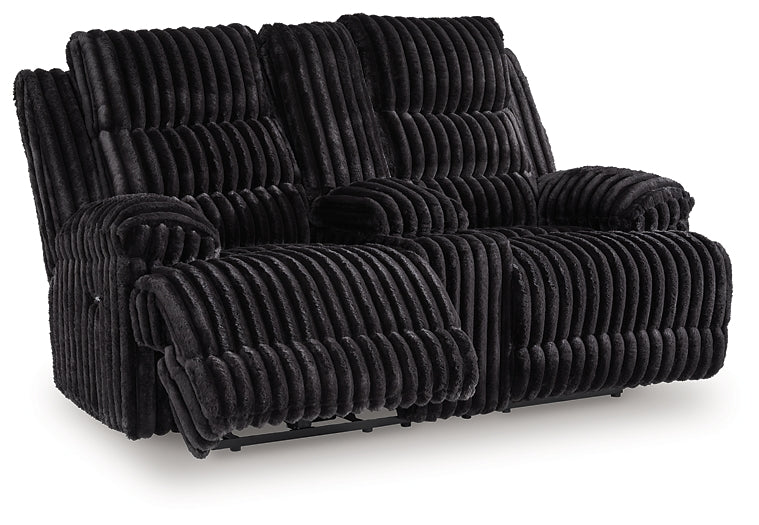 Rhines Falls DBL REC PWR Loveseat w/Console Signature Design by Ashley®