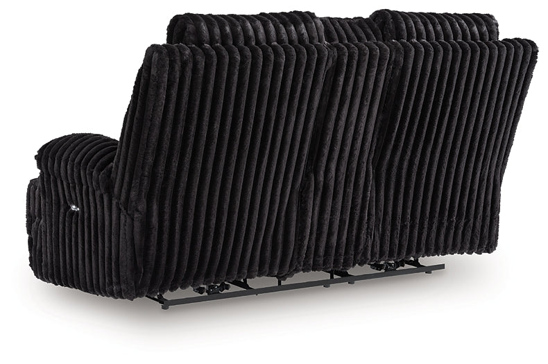 Rhines Falls DBL REC PWR Loveseat w/Console Signature Design by Ashley®