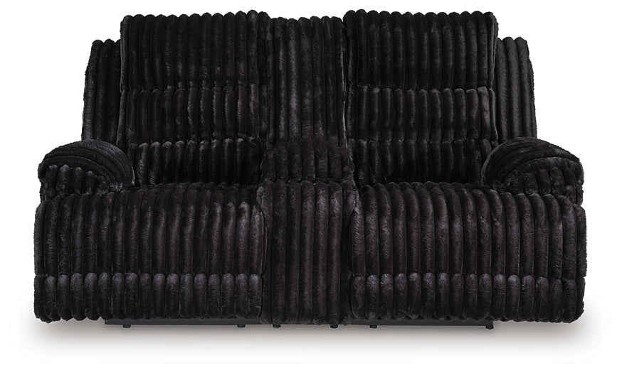 Rhines Falls DBL REC PWR Loveseat w/Console Signature Design by Ashley®