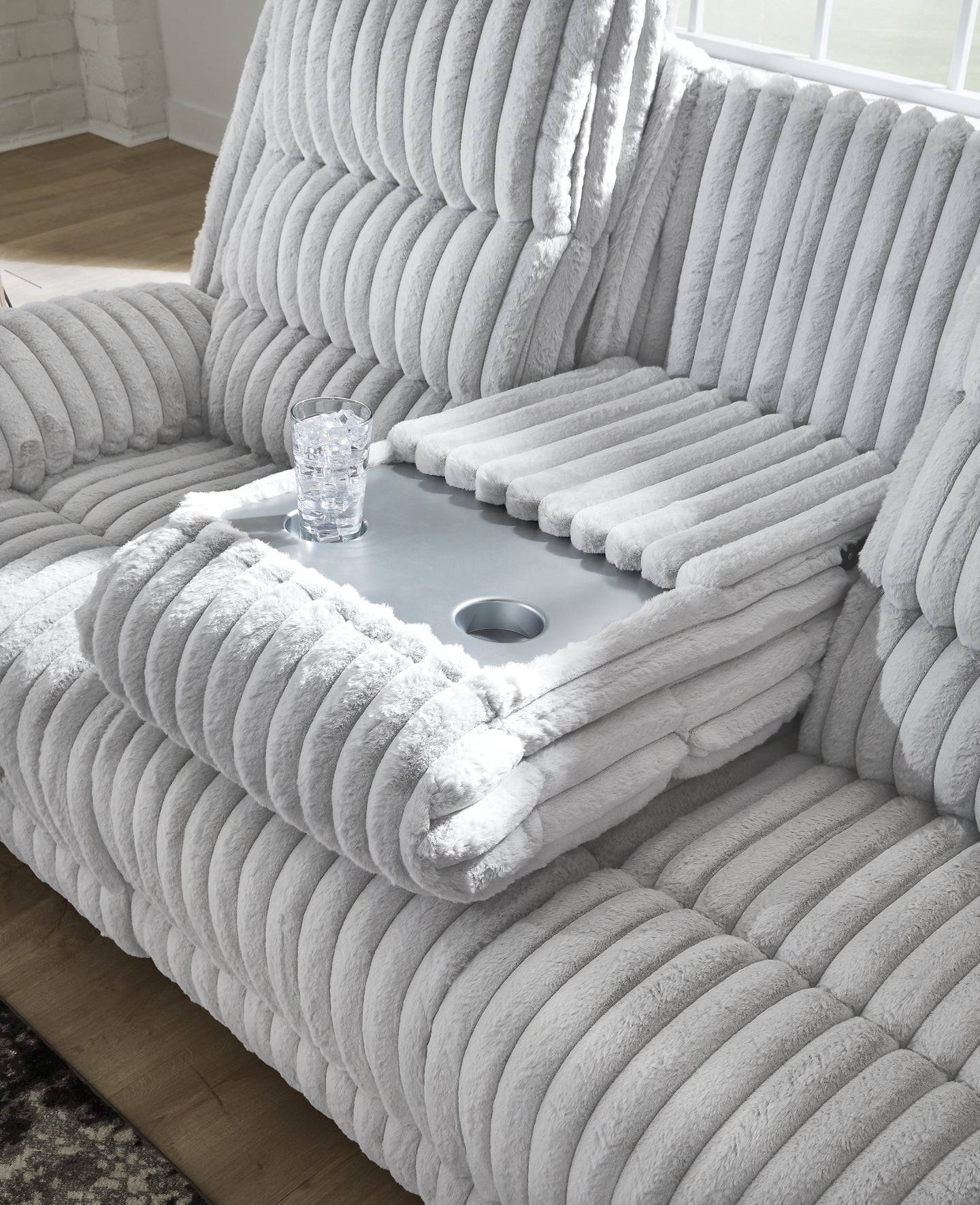 Rhines Falls REC PWR Sofa w/Drop Down Table Signature Design by Ashley®