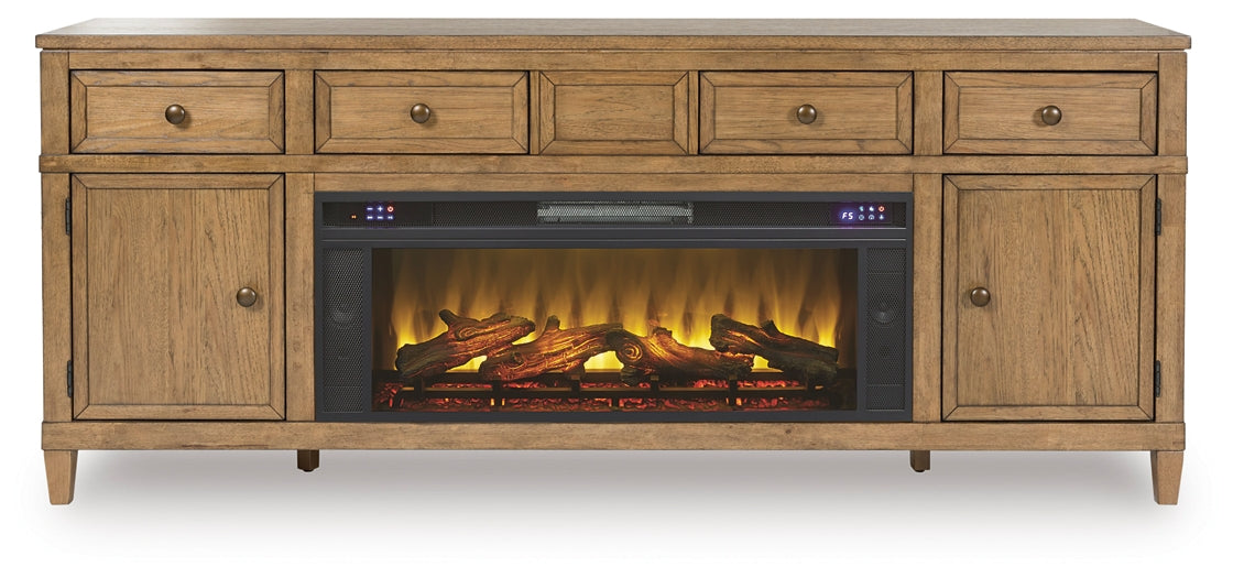 Sharlance 81" TV Stand with Electric Fireplace Signature Design by Ashley®